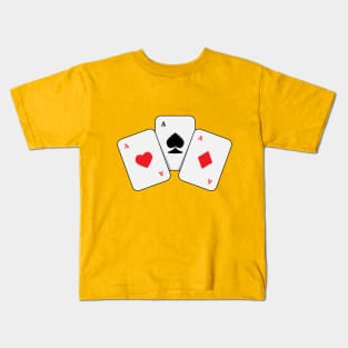 Three Aces of Cards! Kids T-Shirt